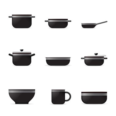 mutfak eşyaları simge kümesi