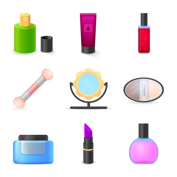 Icônes set accessoires femme — Image vectorielle