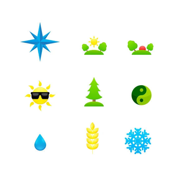 Set van iconen van verschillende richtingen — Stockvector