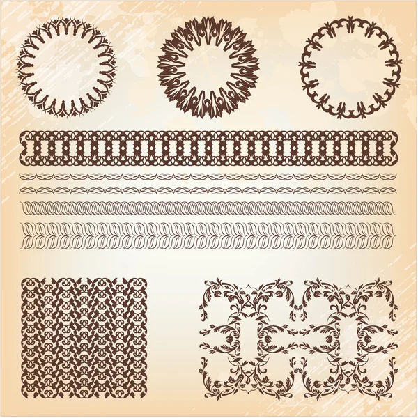 Collection of vintage elements — Stock Vector