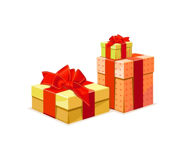 De doos van de gift: Een doos van de gift in 3 versies van de kleur — Stockfoto
