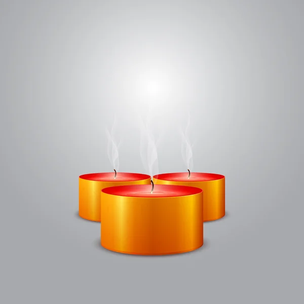 Christmas candles extinguished — Stock Vector