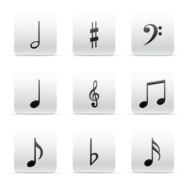Set of Music Notes — Stock Vector