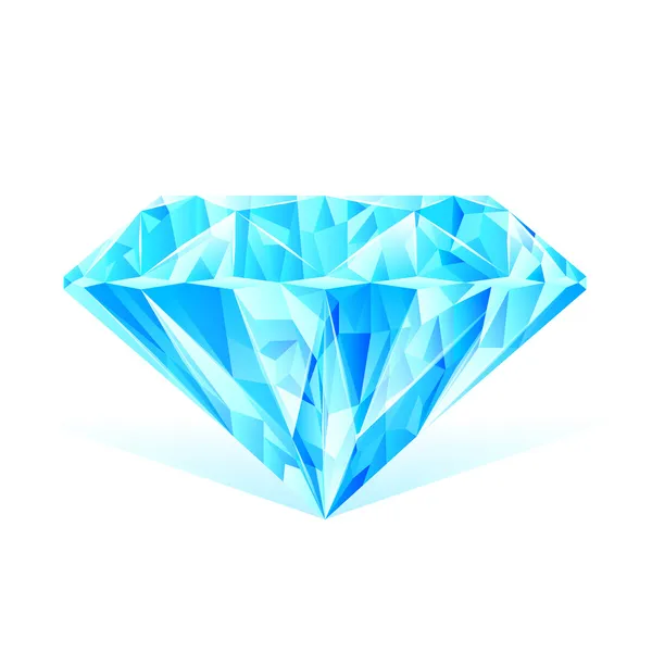 Elmas mavi kristal — Stok Vektör