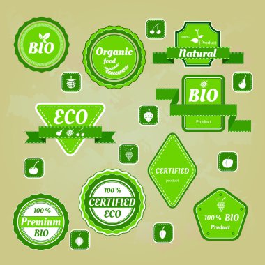 bio ve eco organik doğal ürünler etiketleri