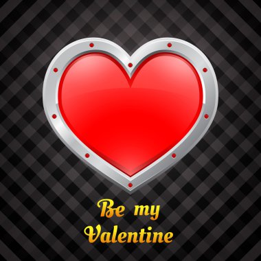 Demir Haç gri arka plan üzerinde kalp