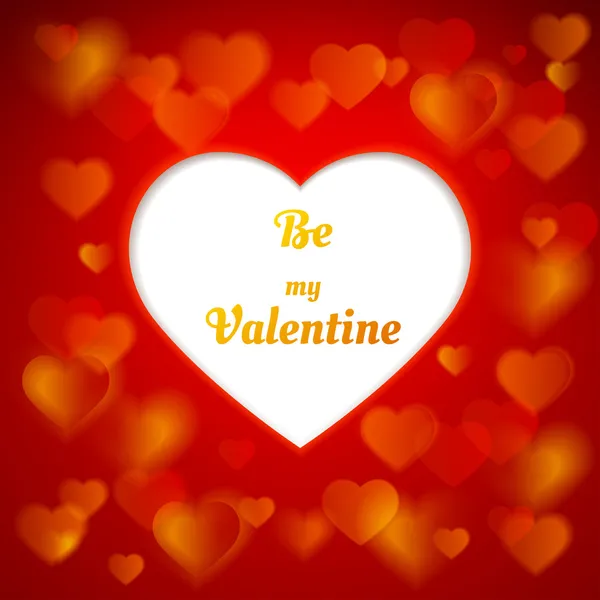 Saludos de San Valentín en un fondo de hermosos corazones — Vector de stock