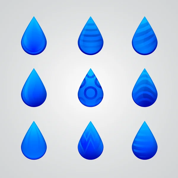 Blue drop icon — Stock Vector