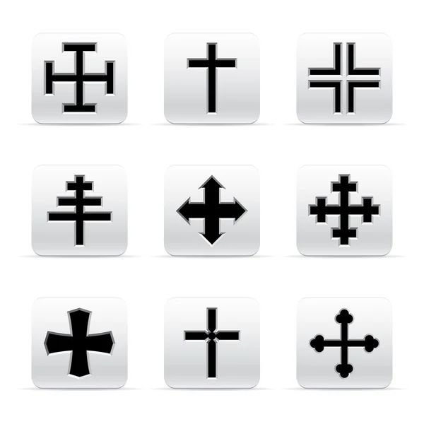 Conjunto de diferentes cruces — Vector de stock
