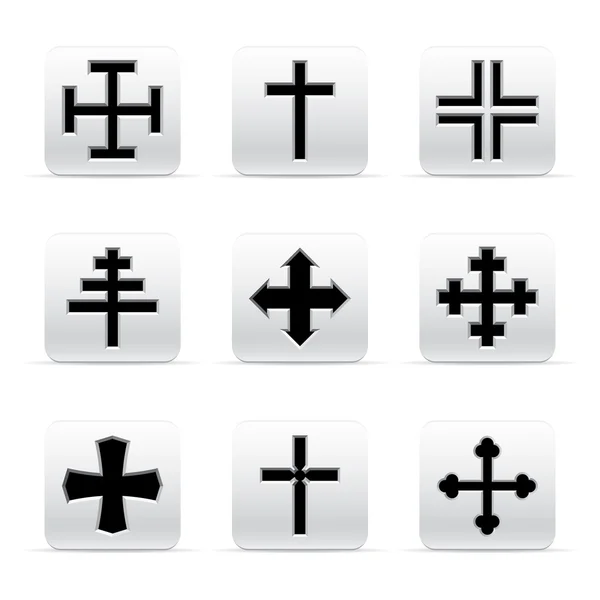 Set of different crosses — Stock Vector