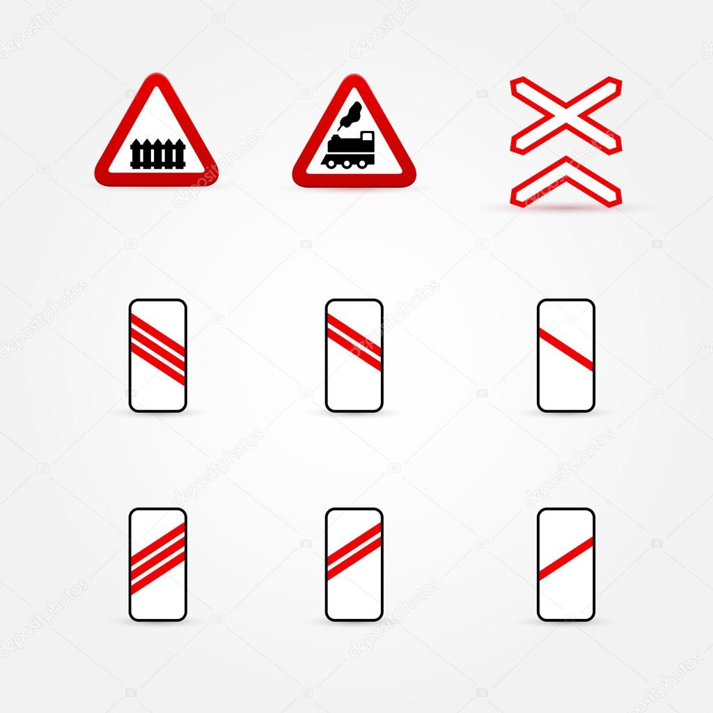 set of traffic signs