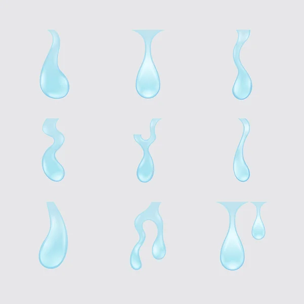 Recogida de gotas de agua — Vector de stock