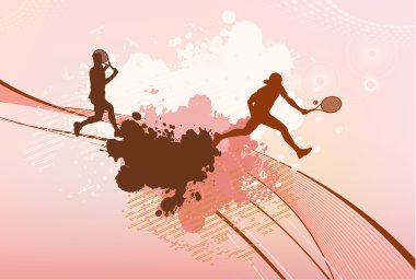 Tenis oyuncuları arka plan