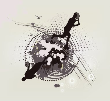 leke arka plan gürültü ile adam