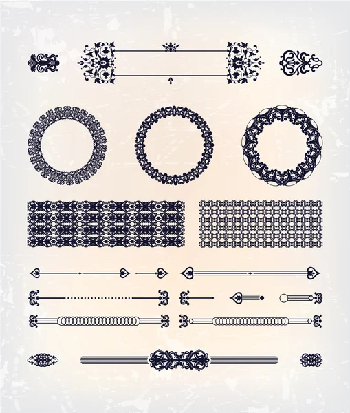 抽象的な美しいパターンのセット — ストックベクタ