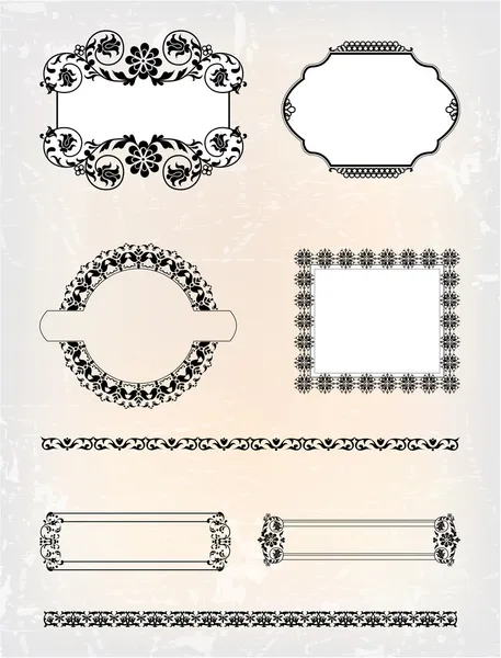 Set of abstract antique pattern — Stock Vector