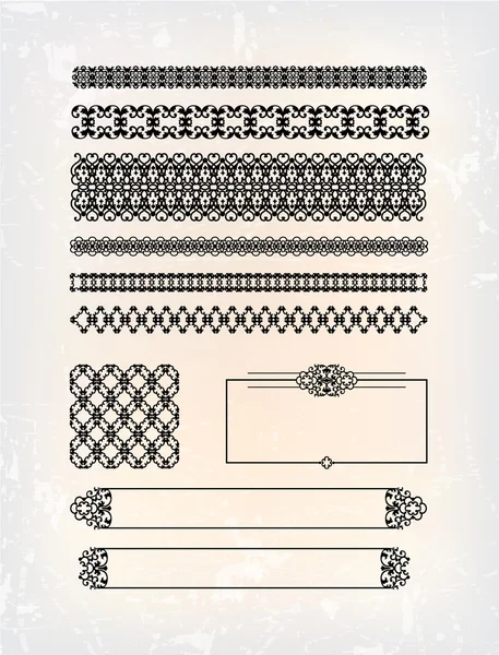 Set of abstract victorian pattern — Stock Vector