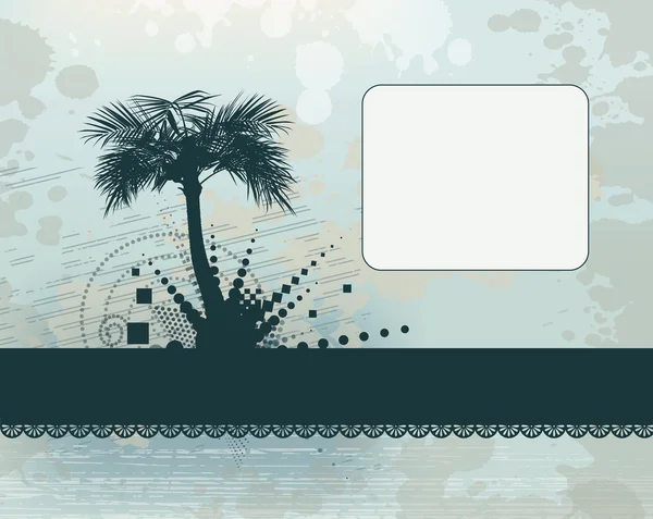 Palm silhouet frame achtergrond — Stockvector