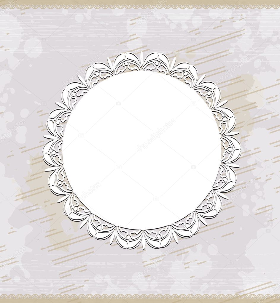 white round frame