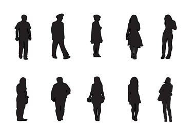 Kontürlü silhouettes
