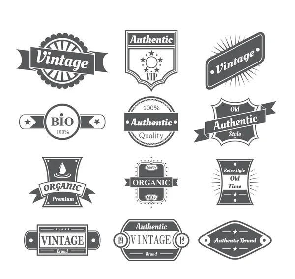 Set of vintage labels — Stock Vector