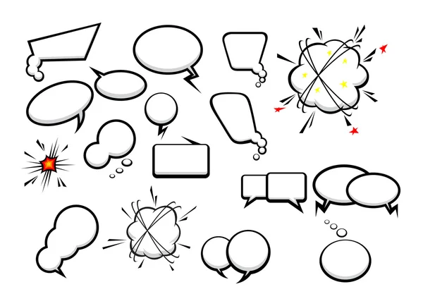 Uma coleção de bolhas de discurso estilo cômico —  Vetores de Stock