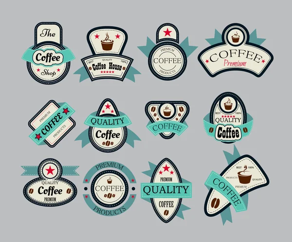 Kahve evi etiketleri — Stok Vektör
