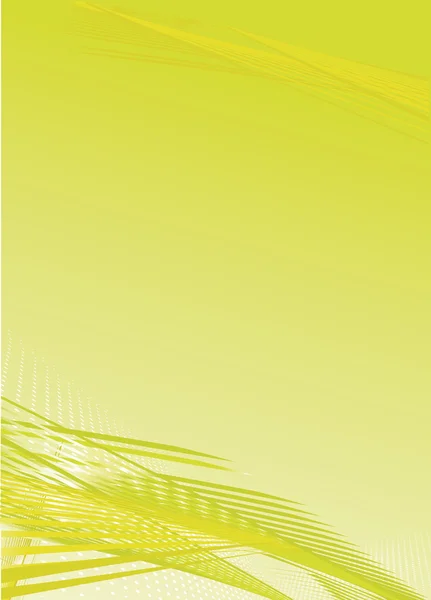 Gele vloeiende lichte lijnen clip art banner — Stockvector