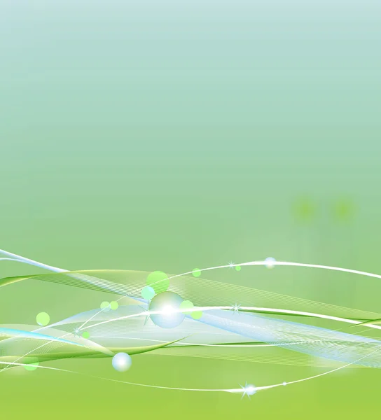 Composition de fond vague verte — Image vectorielle
