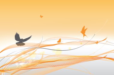 Kelebekli soyut renkli arkaplan