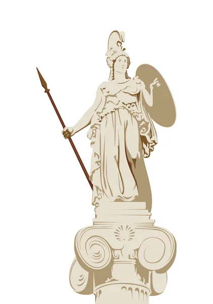 Athena görög szobor — Stock Vector