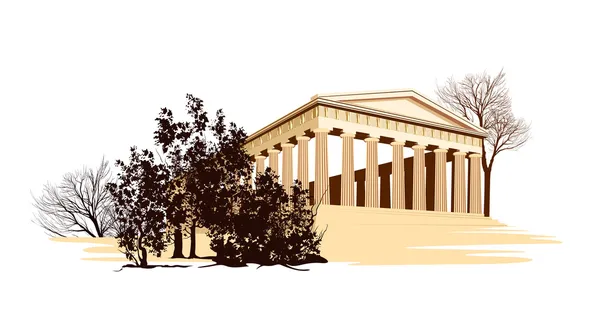 Antika Grekland templet — Stock vektor