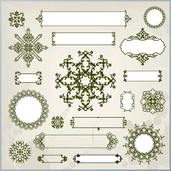 Collezione di ornamenti e decorazione della pagina — Vettoriale Stock