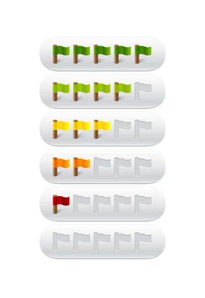 Voortgangsbalk met kleur vlaggen — Stockvector