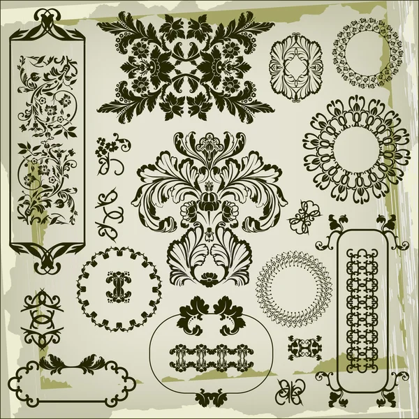 bitki örtüsü süsleri kümesi