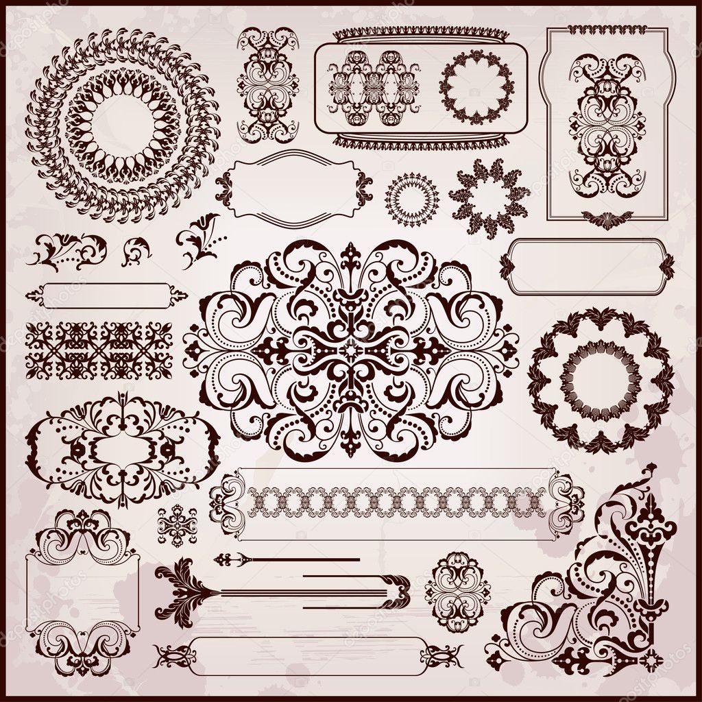 floral textures in rococo style