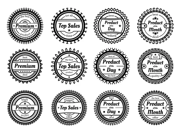 High quality round labels — Stock Vector