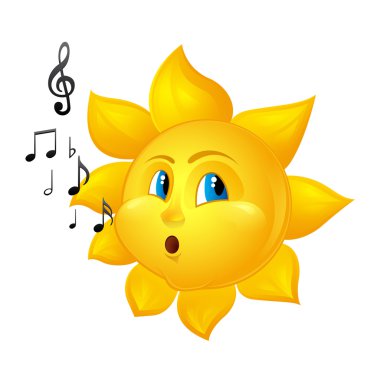 çizgi film güneş notlar üfleme