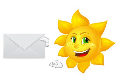 Postacı karikatür güneş mail ile