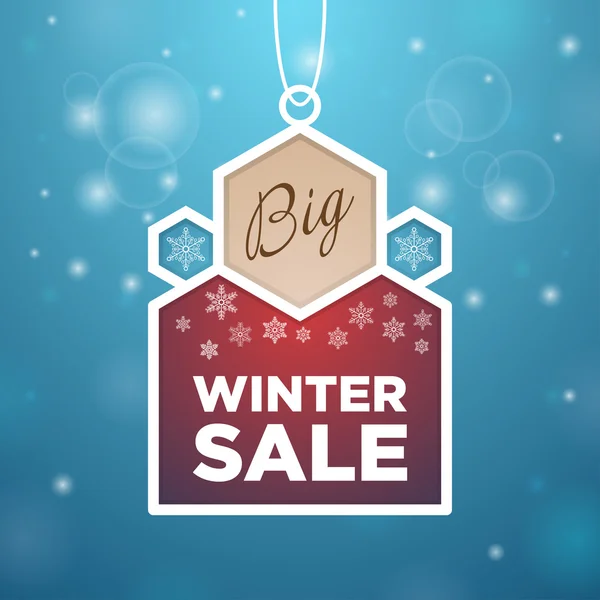 Pendentif Grande vente d'hiver — Image vectorielle