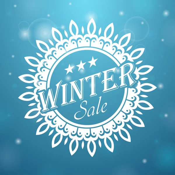 Winter sale Snowflake — Stock Vector