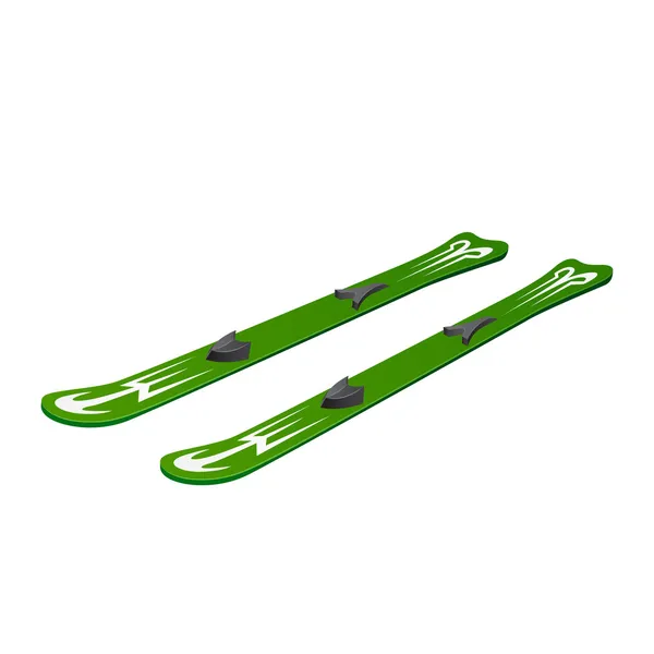 Groene skiën — Stockvector