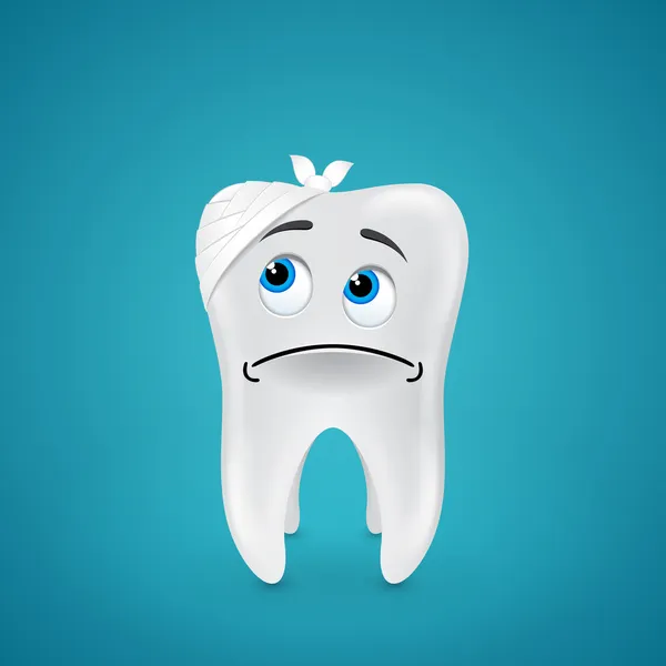 bandajlı üzgün diş