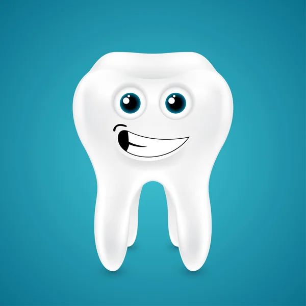 Żywy uśmiechający się zdrowy ząb — Wektor stockowy