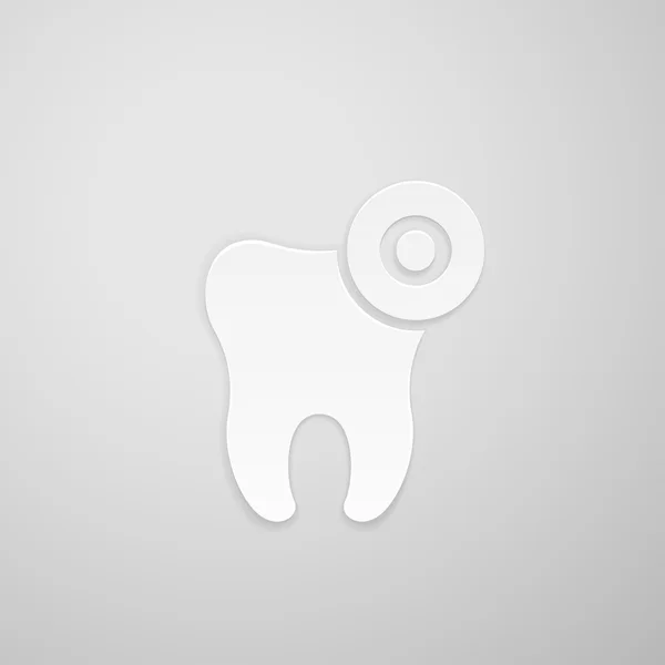 Воспаление зоны на эмблеме зуба — стоковый вектор