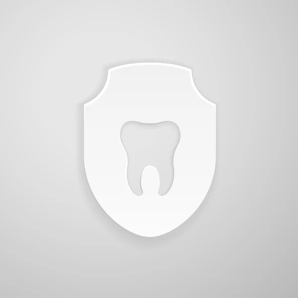 Emblema dente humano — Vetor de Stock
