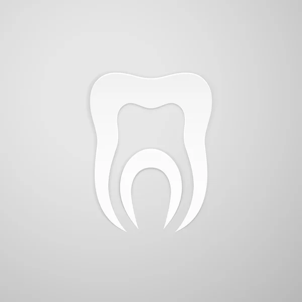 Canal en el diente símbolo — Vector de stock