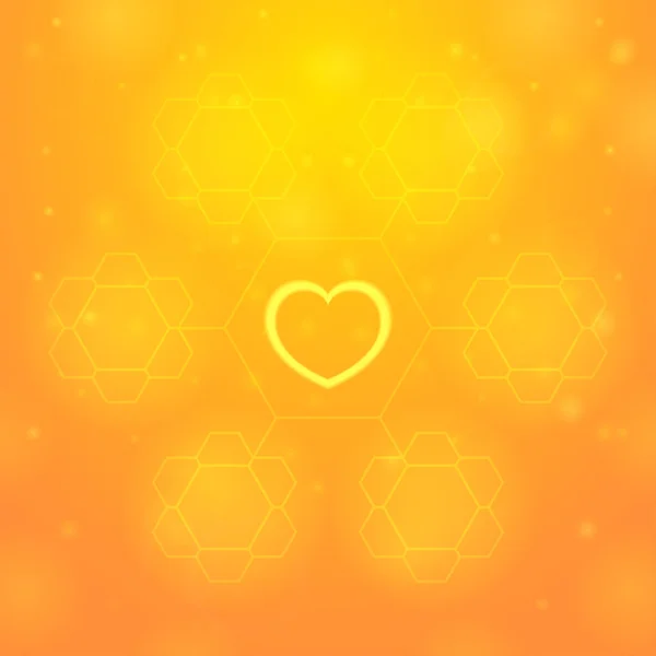 Yellow heart — Stock Vector