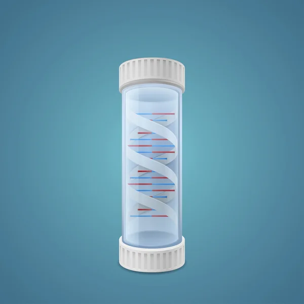 DNA in capsule — Stock Vector