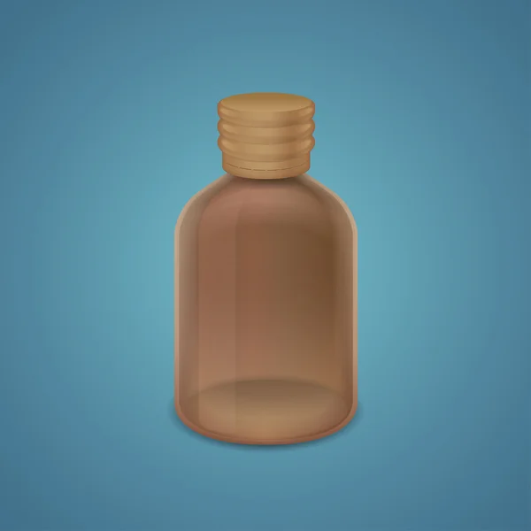 Botella marrón — Vector de stock